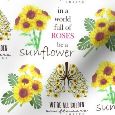 sunflower quotes watercolor yellow sunflower and lung internal organ