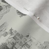 8.75" Christmas Winter Wonderland Toile in Silver