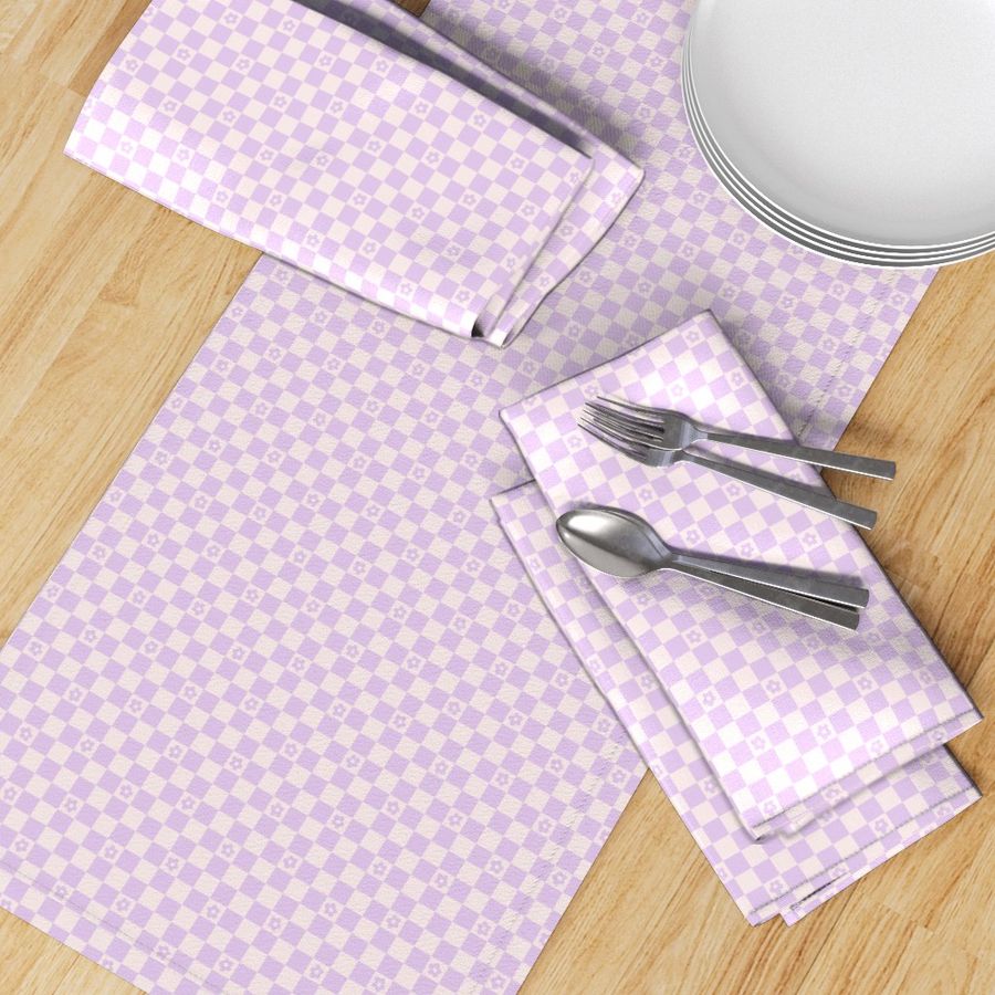 Floral Checks 2.0: Lilac 2