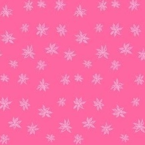 Ditsy Blooms // Light Pink on Bubblegum