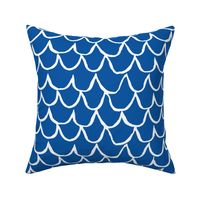 Sea Waves Scallop Pattern // Royal Blue