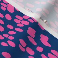 Painted Pebbles // Hot Pink on Ocean Blue