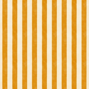 Cabana Stripe - 1" stripe - marigold and cream