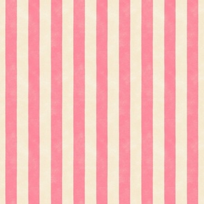 Cabana Stripe - 1" stripe - pink and cream