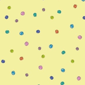 Marble Polka Dots - Yellow