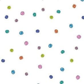 Marble Polka Dots - White
