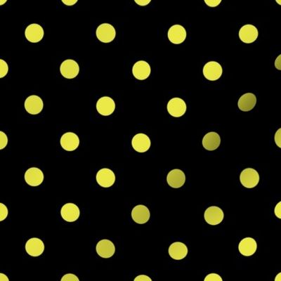 Black And Yellow Polka Dots - Medium (Halloween Collection)
