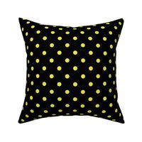 Black And Yellow Polka Dots - Medium (Halloween Collection)