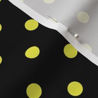 Black And Yellow Polka Dots - Medium (Halloween Collection)