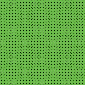 Green With Black Polka Dots - Small (Halloween Collection)