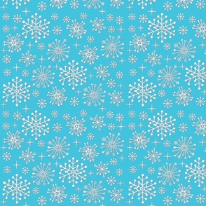 snowflakes -blue 3D