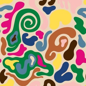 1960s Utopian Trippy Hippie Psychedelic Swirls