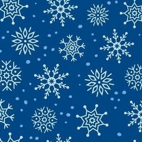 Snowflake Fun - Dark Blue // Medium