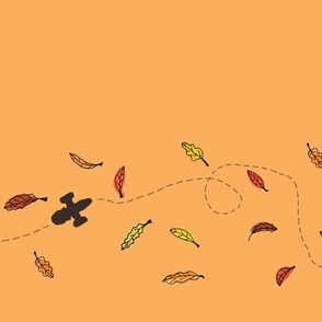 Leaves on the Wind - Orange