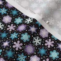 Delicate Crystal Snowflakes Ditsy