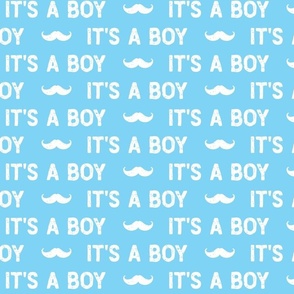 It's a Boy // Gender Reveal Little Man - Baby Blue