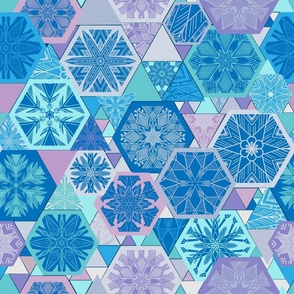 Geometric Ice Crystals, violet haze, 18 inch