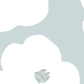 Giant Jumbo Floral Meadow_Wall Panel 1_SCANDI Softest Silver Green