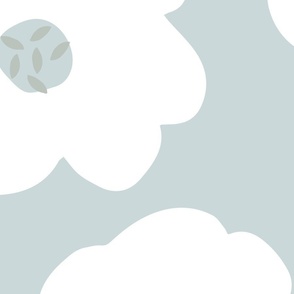 Giant Jumbo Floral Meadow_Wall Panel 2_SCANDI Softest Silver Green