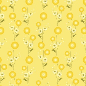 Dashing Dandelions I L size I BG Chiffon Yellow 