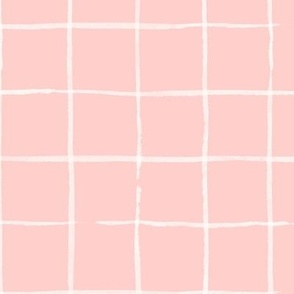 Large Grid on Pink by Ria Green