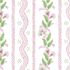 Emma Stripe  Pink and Green