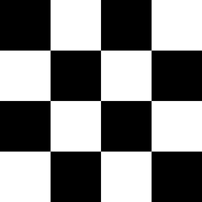 Two Inch Black and White Checkerboard