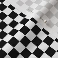 Half Inch Black and White Checkerboard