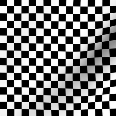 Half Inch Black and White Checkerboard