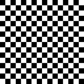 Half Inch Black and White Checkerboard