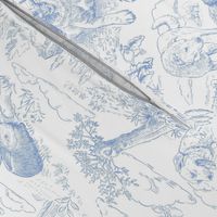 Country Dogs Toile Light Blue