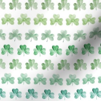 Ombre Clovers - St Patricks Day, Shamrock, Watercolor