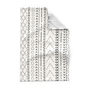 Minimal mudcloth bohemian mayan abstract indian summer aztec design off white black flipped JUMBO