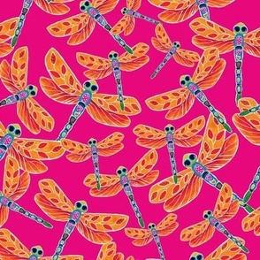 Dragonfly Party. Hot pink