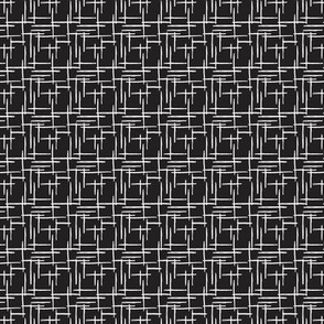 Abstract geometric raster black and white checkered stripe stroke and lines trend pattern grid MICRO