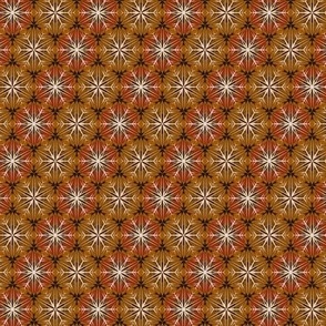 snowflakes on copper brown small scale
