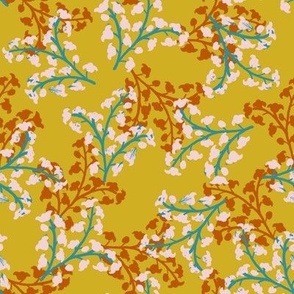 Genevieve Floral Mustard