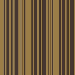 Louis Brown and Tan Dog Coordinate Vertical Stripes Print