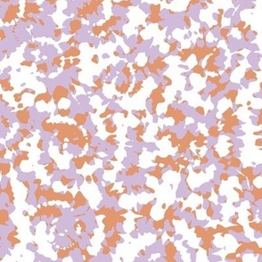 Little messy spiral spots abstract dots in swirl shape nursery design boho disco caramel sienna lilac on white