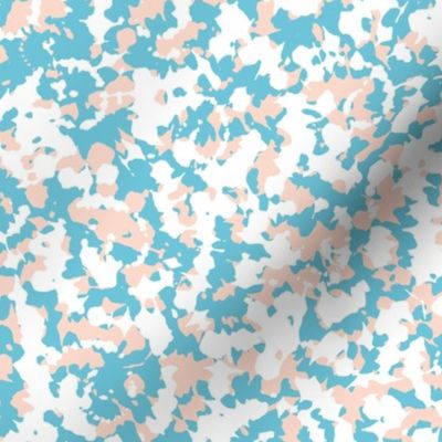 Little messy spiral spots abstract dots in swirl shape nursery design soft blue blush nude on white
