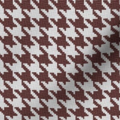 Dark Brown and White Houndstooth Plaid