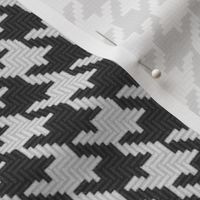 Black and White Houndstooth Plaid