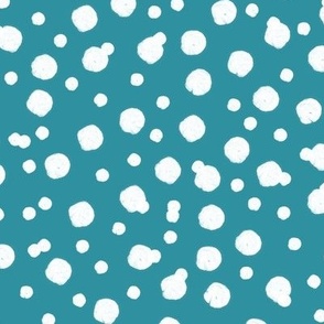 lagoon blue polka dots