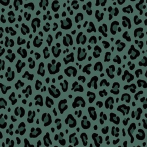★ LEOPARD PRINT in PINE GREEN ★ Small Scale / Collection : Leopard spots – Punk Rock Animal Print