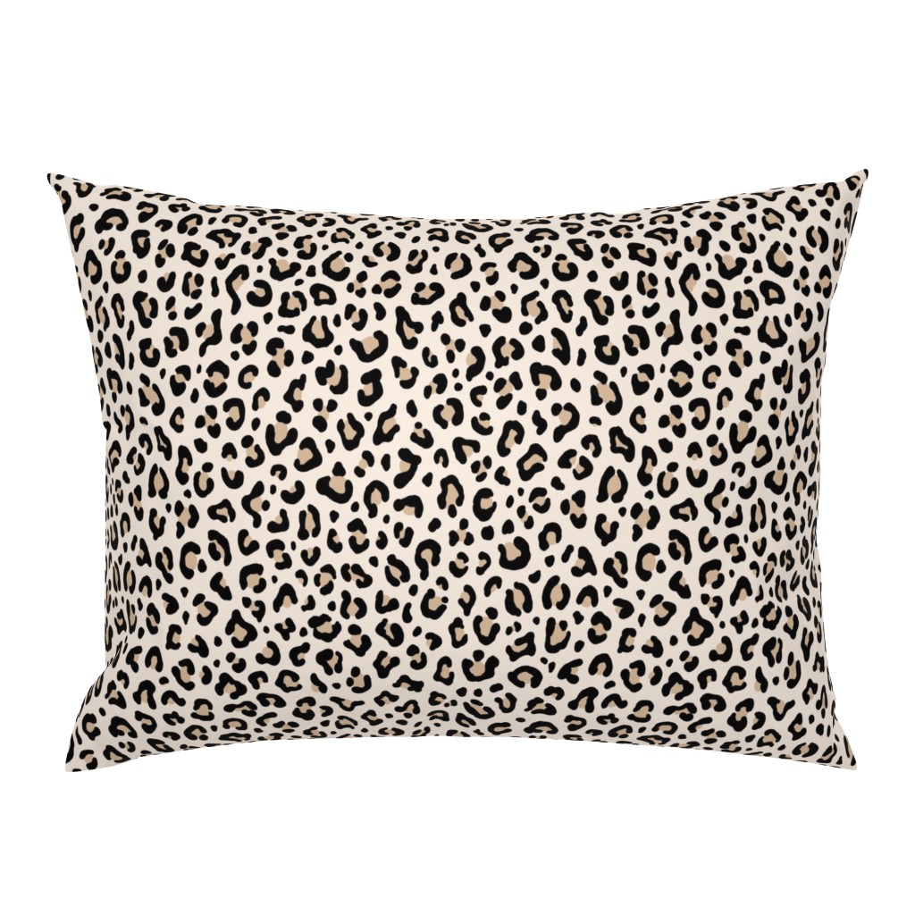 ★ CUSTOM BLACK AND WHITE LEOPARD - LEOPARD PRINT in CREAM ★ Medium Scale / Collection : Leopard spots – Punk Rock Animal Print