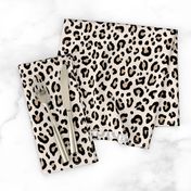 ★ CUSTOM BLACK AND WHITE LEOPARD - LEOPARD PRINT in CREAM ★ Medium Scale / Collection : Leopard spots – Punk Rock Animal Print