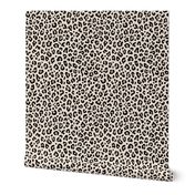 ★ CUSTOM BLACK AND WHITE LEOPARD - LEOPARD PRINT in CREAM ★ Medium Scale / Collection : Leopard spots – Punk Rock Animal Print