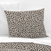 ★ CUSTOM BLACK AND WHITE LEOPARD - LEOPARD PRINT in CREAM ★ Medium Scale / Collection : Leopard spots – Punk Rock Animal Print