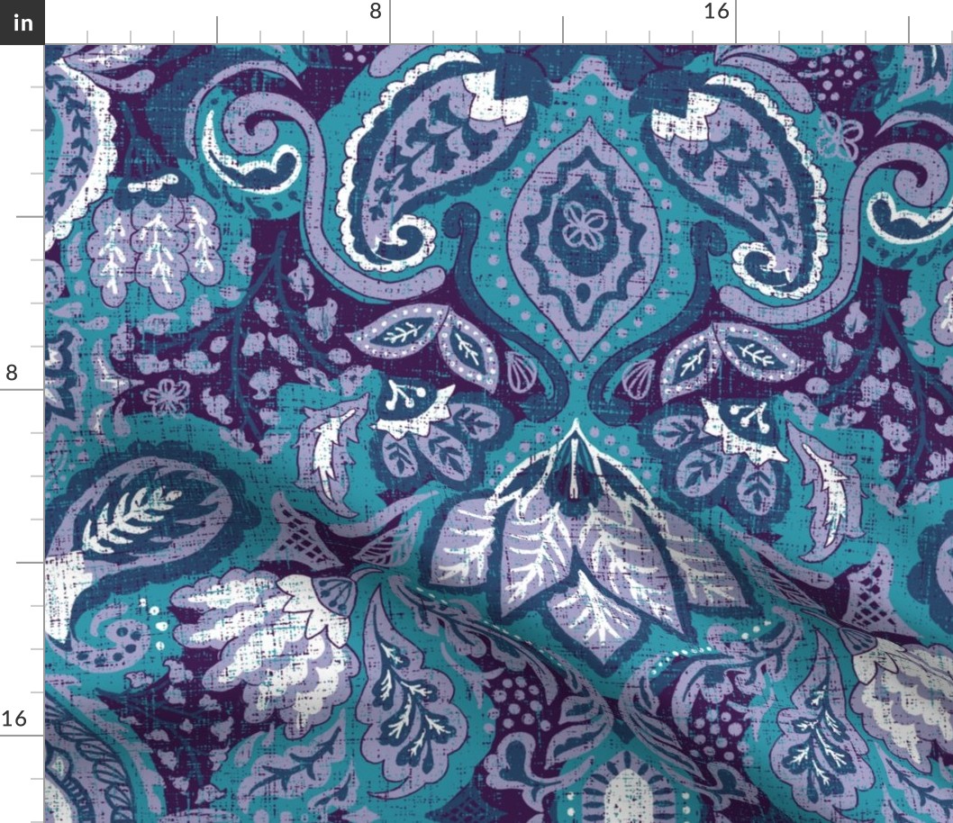 Genevieve Plum Forest Paisley Large Scale