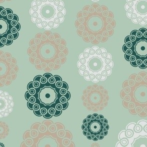 Rows of flowers-Forest Colors Palette